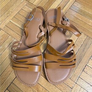 Franco Sarto Brown Strappy Sandals
